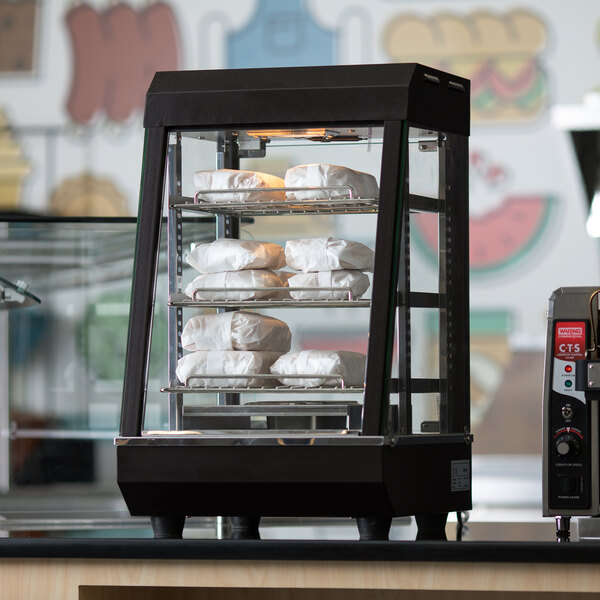 Avantco HDC13 13" Self/Full Service 3 Shelf Countertop Heated Display