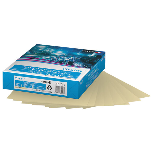 XER3R11056 : xerox™ Multipurpose Pastel Colored Paper, 20 Lb Bond Weight,  8.5 X 11, Ivory, 500/Ream