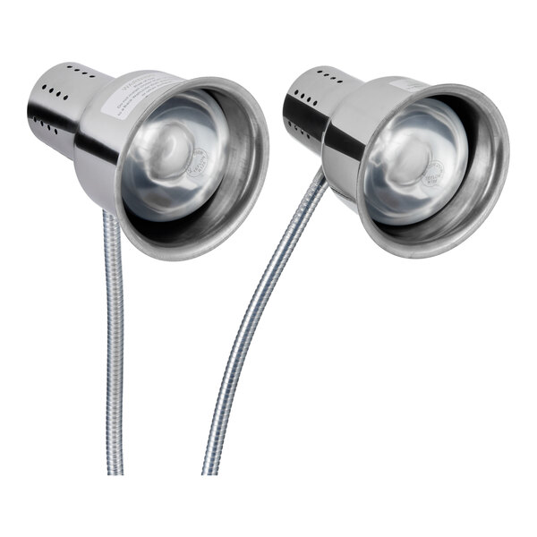 Avantco Carving Station Kit with 24" Dual Arm Heat Lamp, Cutting Board, and Drip Pan - 120V, 500W