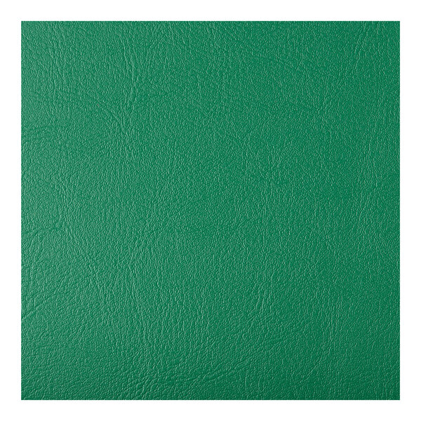 A green vinyl padded seat for a bar stool.