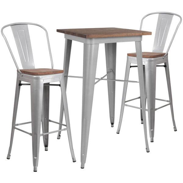 a close-up of a table and chairs