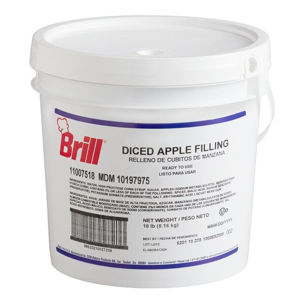 Brill 18 lb. Diced Apple Pie Filling