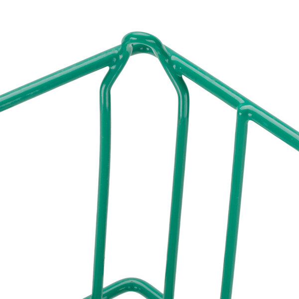 A green metal Microwire 12 Compartment Charger Plate catering rack.