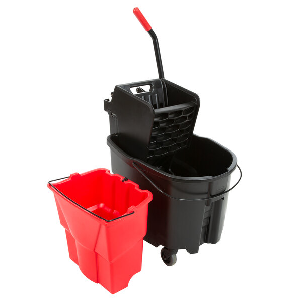 Rubbermaid Executive Series WaveBrake® 35 Qt. Black Mop Bucket with