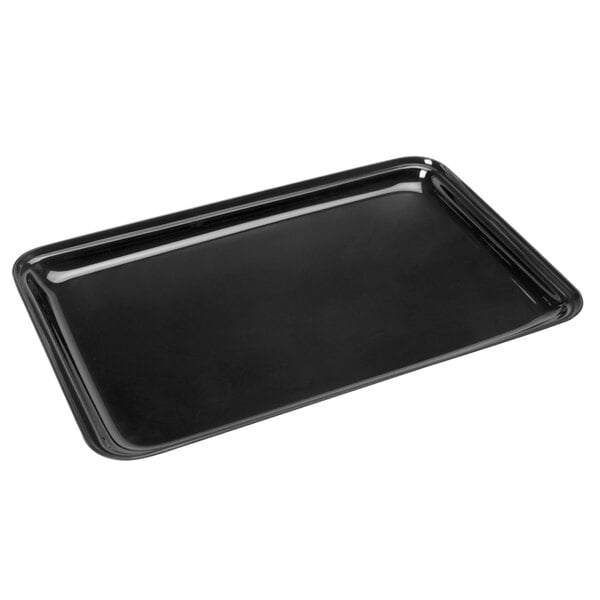 a black tray with a handle