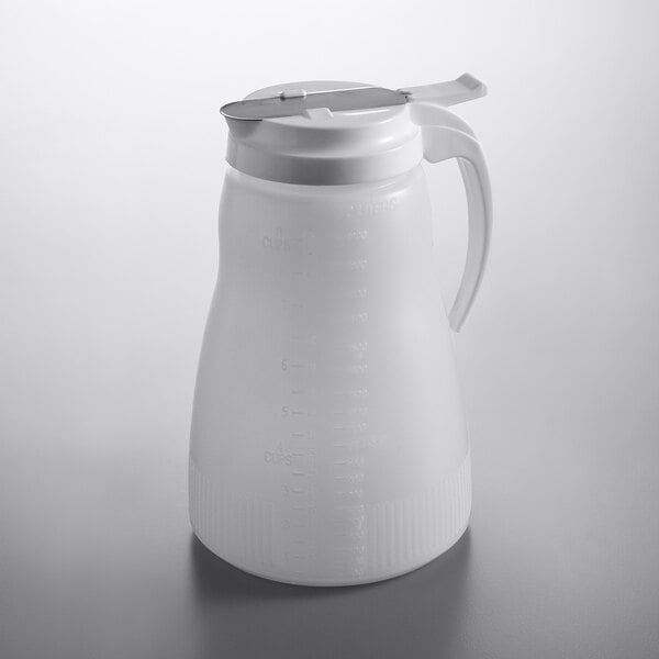 a white plastic jug with a handle