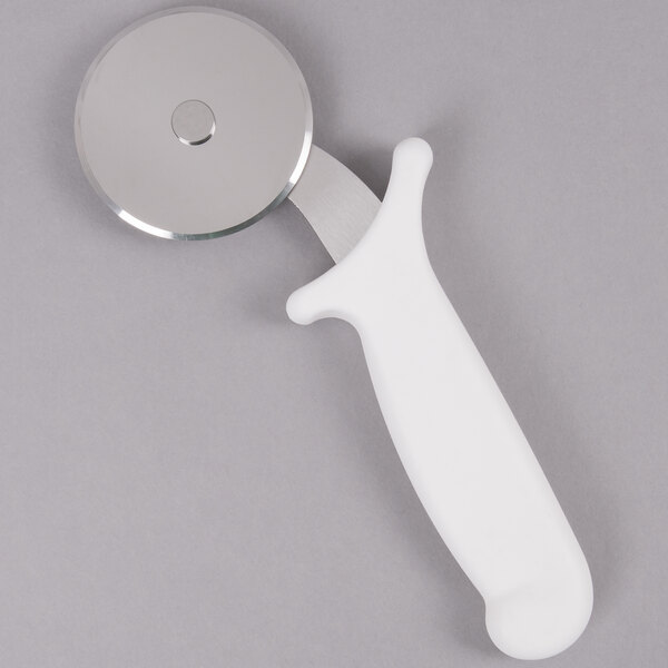 2 1/2" Pizza Cutter with White Handle