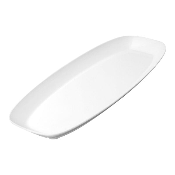 Delfin from Steelite International 28" x 11" White Oval Melamine Salmon Platter