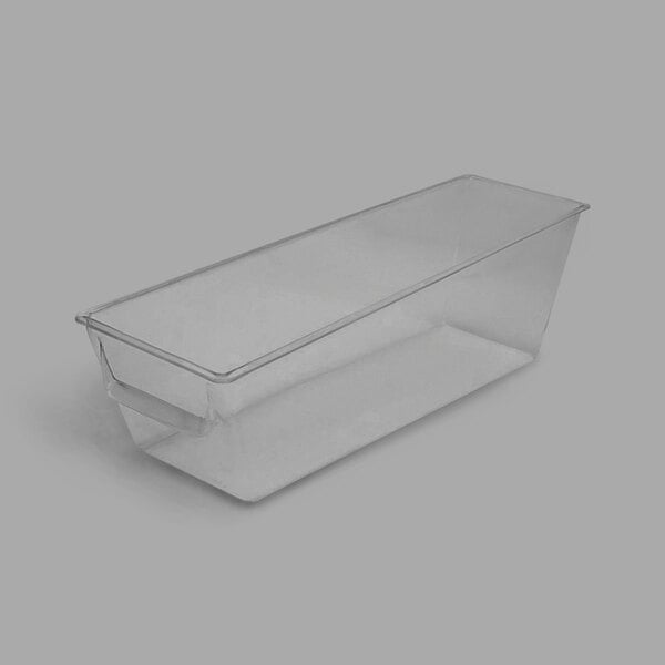 a clear plastic container with a clear handle