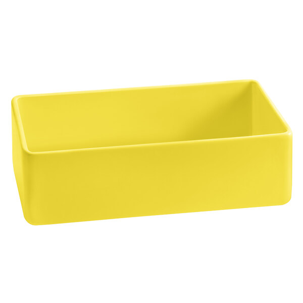 a yellow rectangular object with a white background