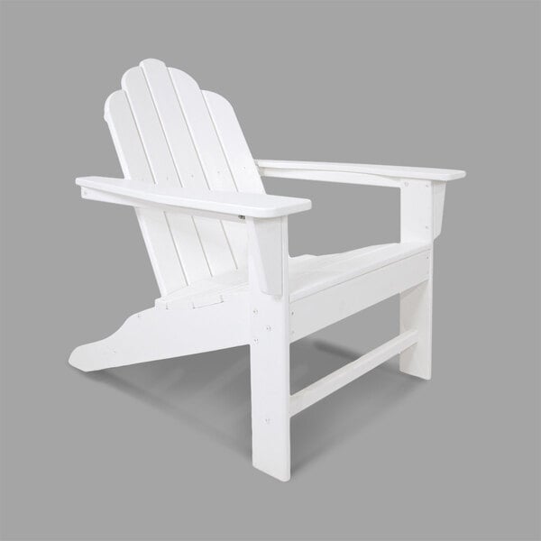 Polywood Eca15wh White Long Island Adirondack Chair