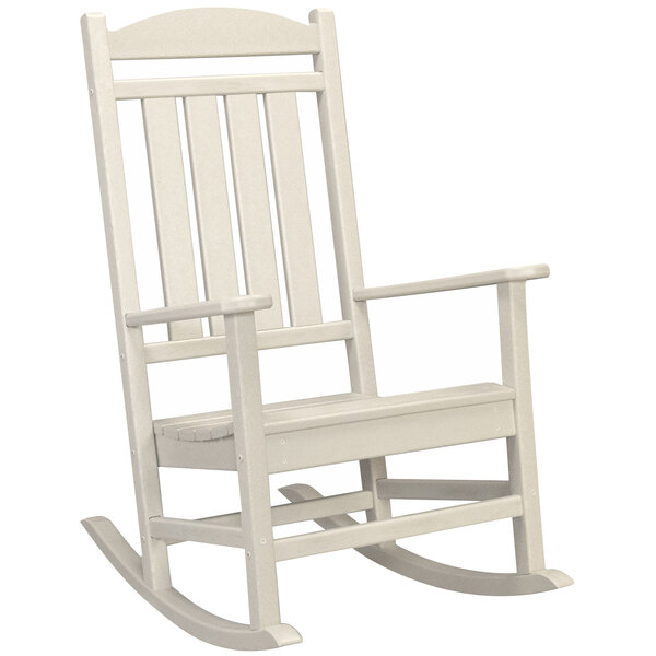 a white rocking chair with a white background