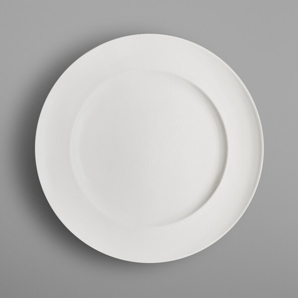 a white plate with a circular edge