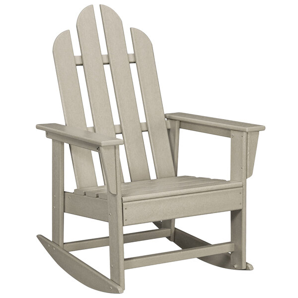 Polywood Ecr16sa Sand Long Island Rocking Chair Main Picture Video