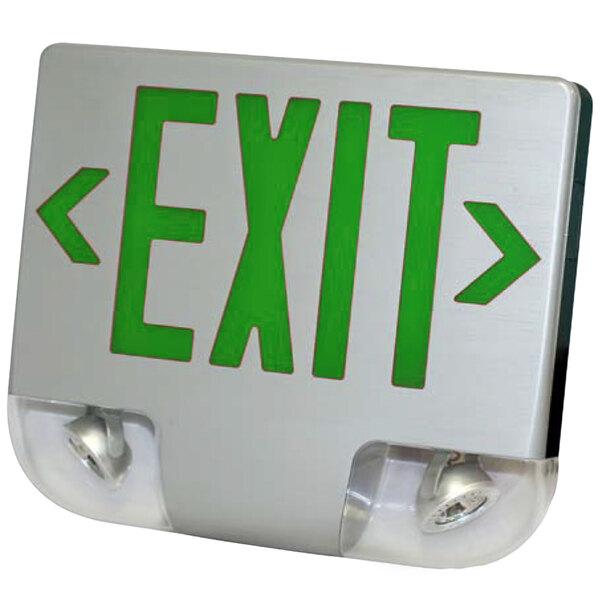 Ciata Lighting LED Red Exit Sign /& Emergency LED Lightpipe Combo with Battery Backup