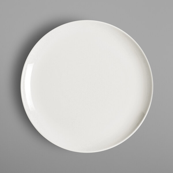 a white plate with a black border