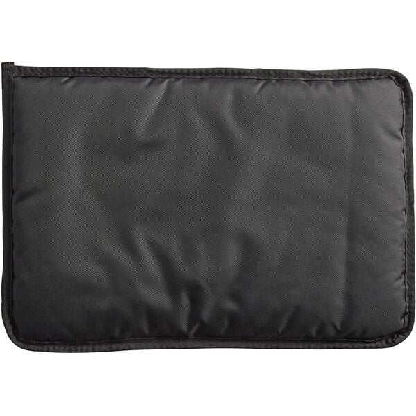 A black rectangular Cambro GoBag thermal pad with a zipper.