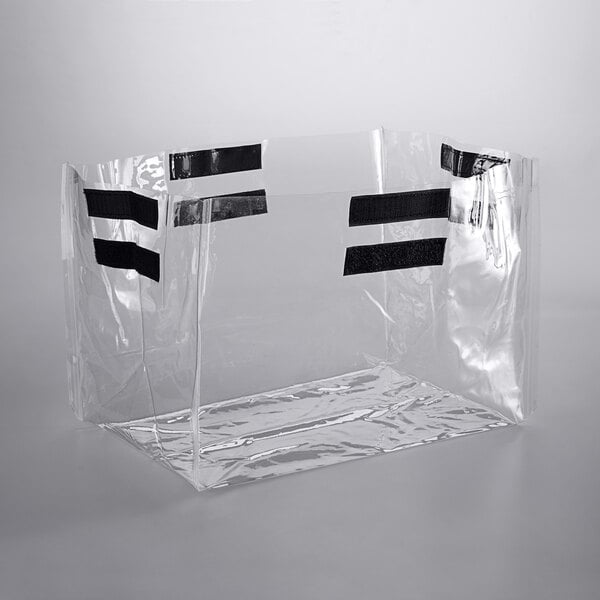 A clear plastic bag liner for a Cambro GoBag.