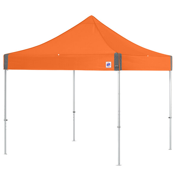 an orange tent with a white background
