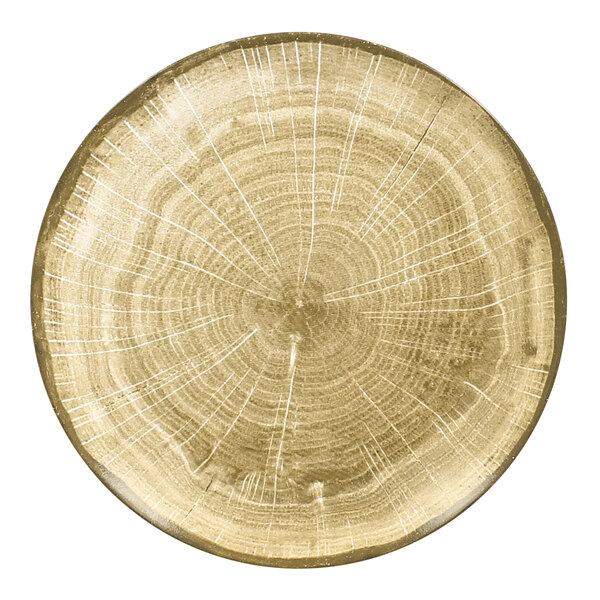 a circular wood surface with cracks