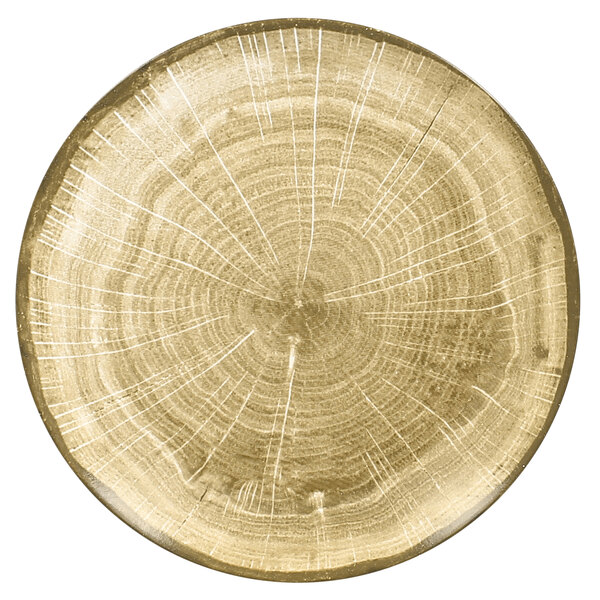 a circular wood surface with cracks