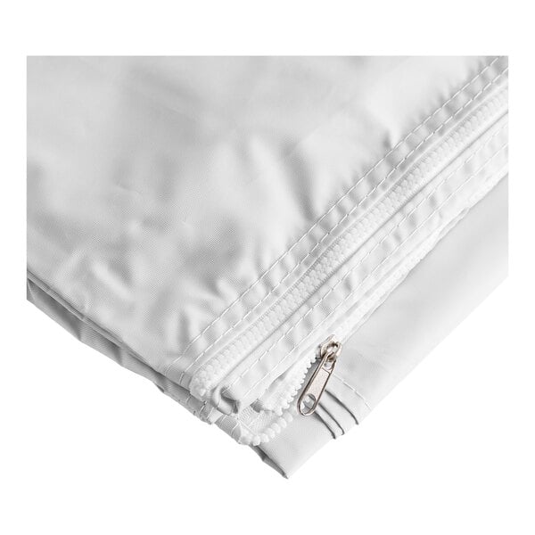 A white wall kit with a zipper, designed for 10' x 10' canopies.