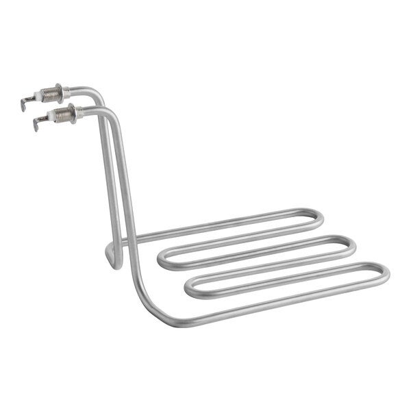 A metal heating element for commercial kitchen equipment.