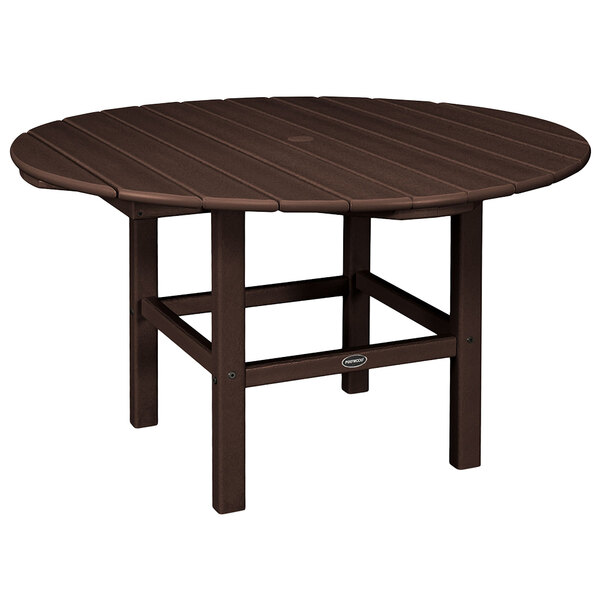 Polywood Rkt38ma Mahogany 38 Round Kids Dining Table Round Kids Dining Table, 38 Round Table