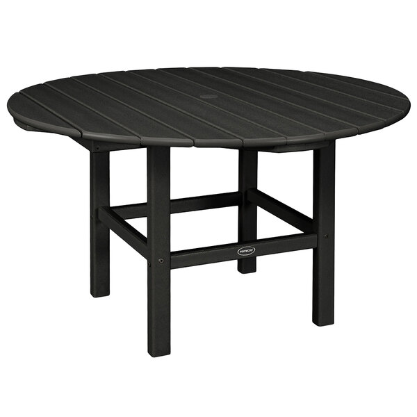 Polywood Rkt38bl Black 38 Round Kids Dining Table