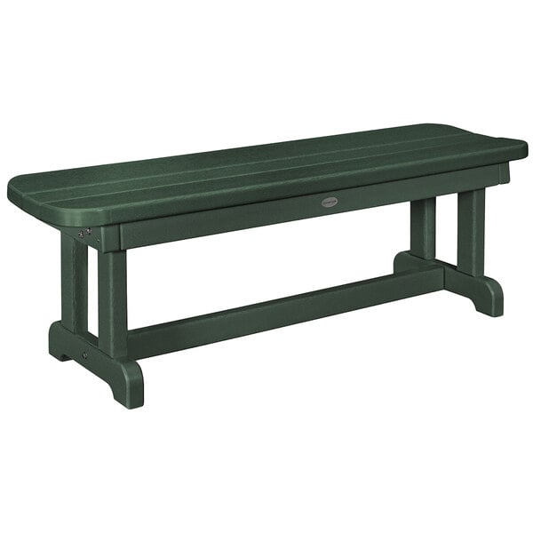 Polywood Pbb48gr Green 48 X 14 1 2 Backless Park Bench