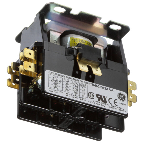 A black and gold Noble Warewashing contactor.