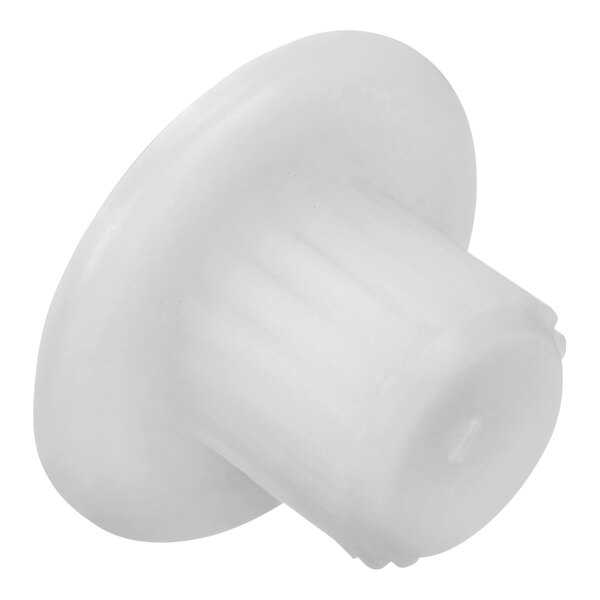 A white plastic Noble Warewashing drive gear.