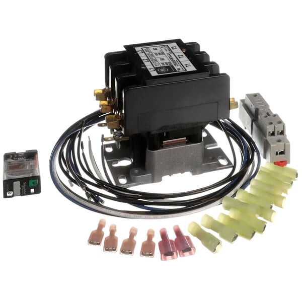 a black electrical device with wires and wires