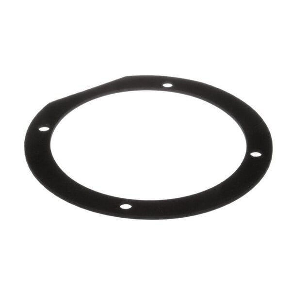 A black Noble Warewashing motor mount gasket with holes.