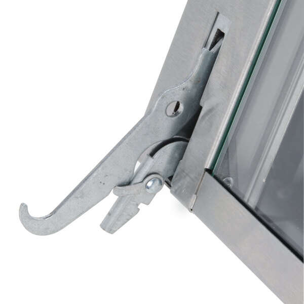 The metal door latch for an Avantco countertop convection oven.