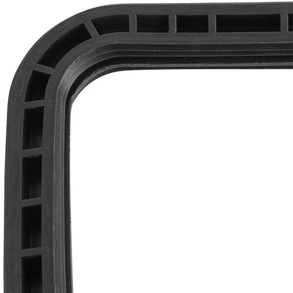 A black plastic corner of a Galaxy countertop convection oven door gasket.