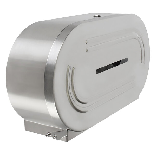 Double Roll Toilet Tissue Dispenser - Stainless Steel