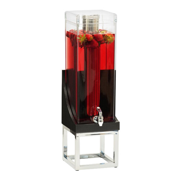 Cal-Mil 3804-3-87 Cinderwood 3 Gallon Beverage Dispenser with Ice Chamber - 8" x 8" x 26"