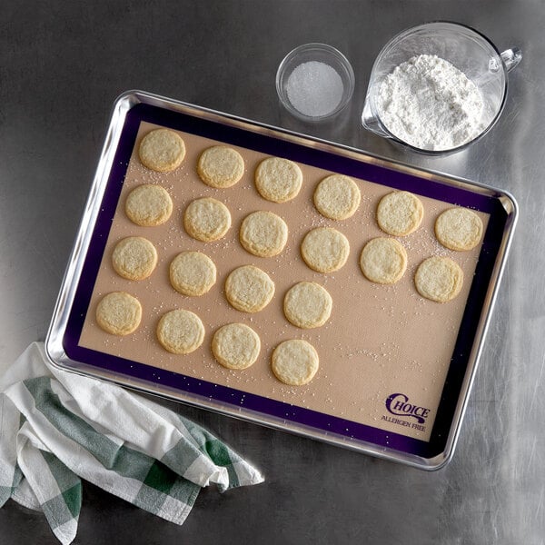 Kitchen + Home Silicone Baking Mats - Set of 2 Non-Stick, BPA Free Food Grade Silicone Mat Liners for Half-Size Cookie Sheet with Measurements