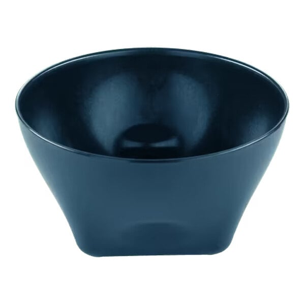 A dark blue 9 oz. high-temperature convection bowl.