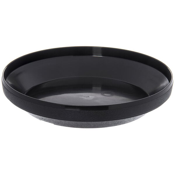 A black round Dinex underliner with a black rim.