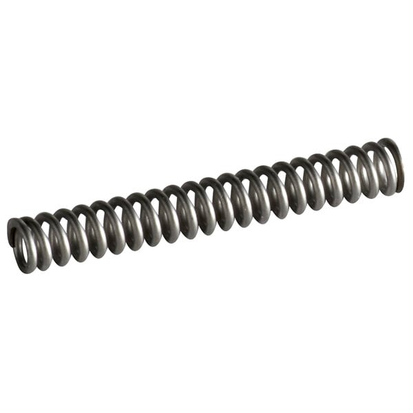 A close-up of a metal spring.