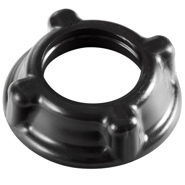 a black round object with a hole