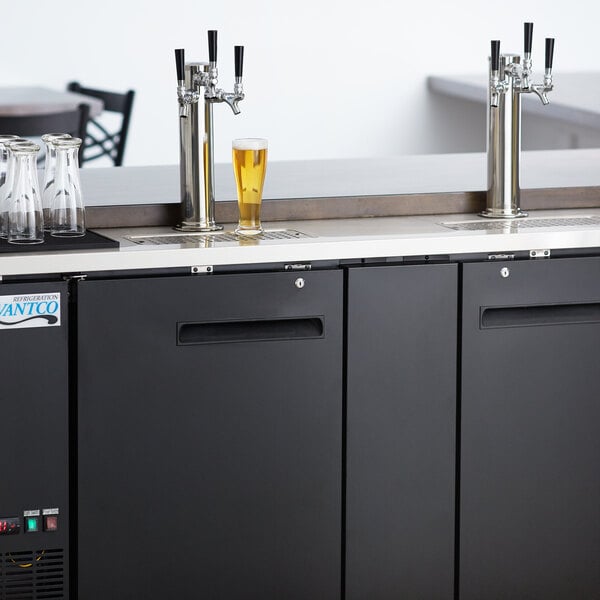 triple tap keg beer refrigerator