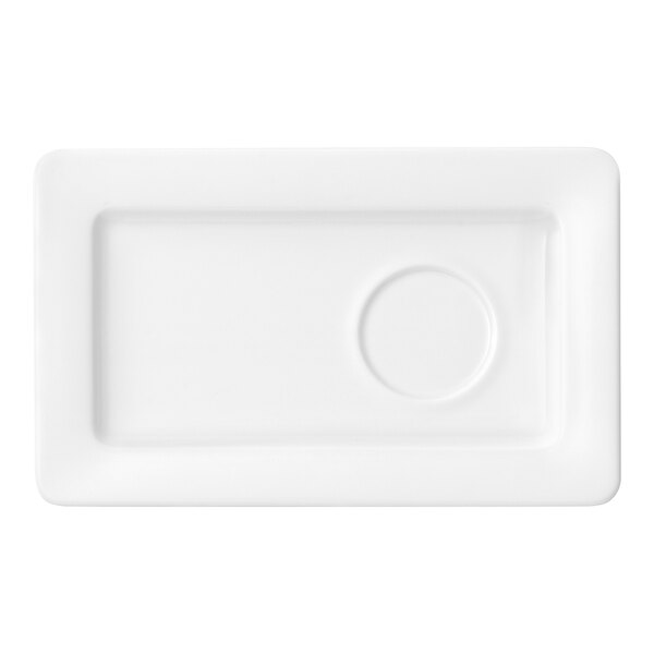Villeroy & Boch Affinity 6 3/4" x 4 1/4" White Rectangular Porcelain Plate - 6/Case