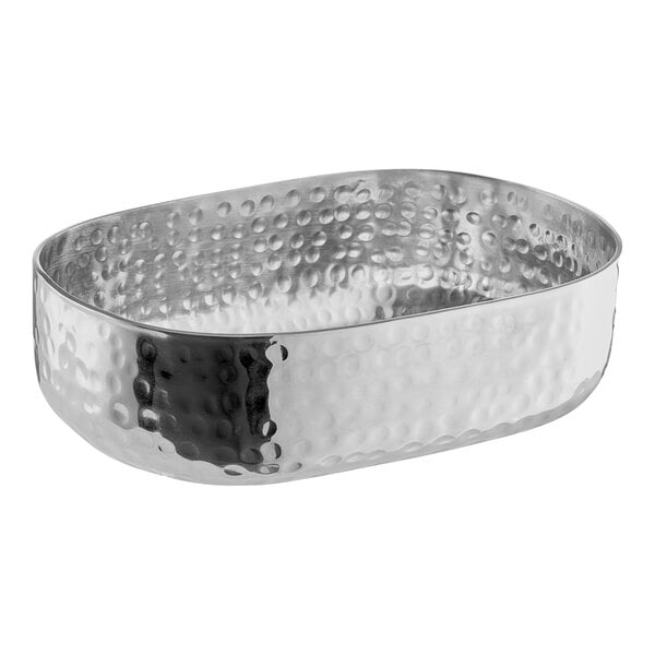 An American Metalcraft silver hammered aluminum bowl.