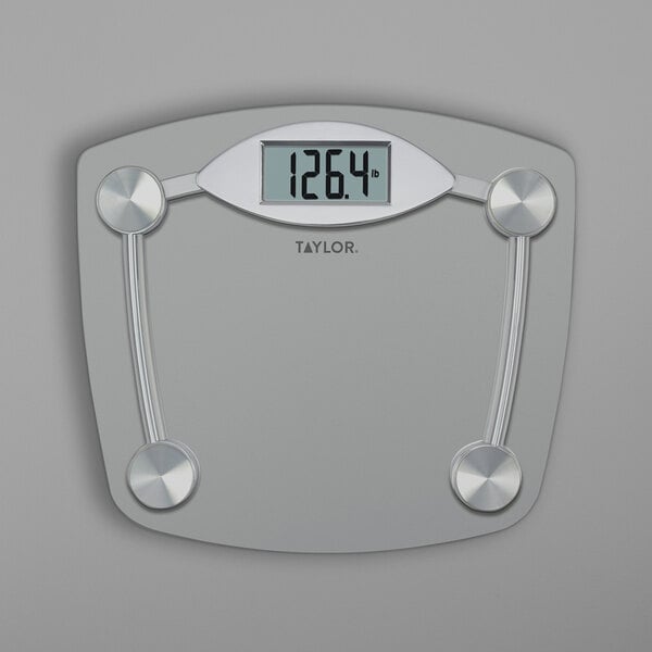Taylor Bathroom Scale Digital Tempered Clear Glass Large Display Body Weight 