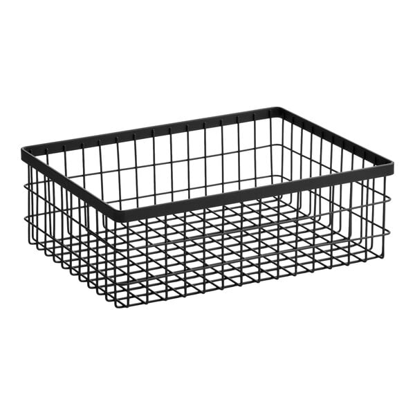 G.E.T. Urban Renewal 12" x 9" x 4" Metal Gray Rectangular Wire Basket
