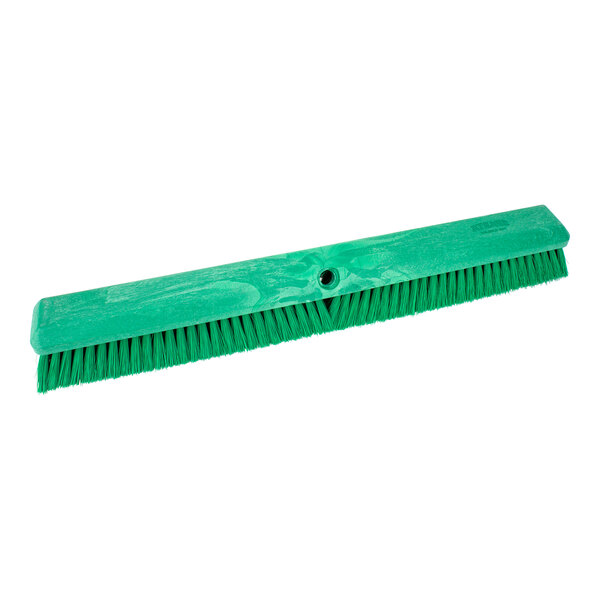A green Carlisle Sparta Omni Sweep push broom head with green bristles.