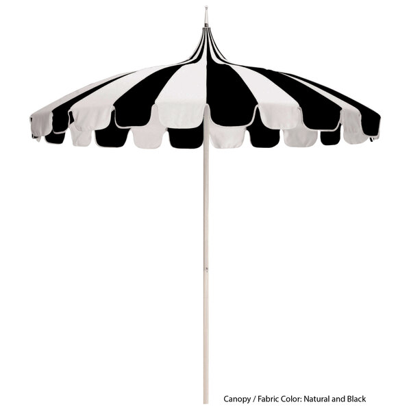 California Umbrella Smpt 852 Sunbrella 1 Pagoda 8 1 2 Round Push Lift Umbrella With 1 1 2 Aluminum Pole Sunbrella 1a Canopy